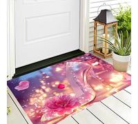 Tappetino Entrata Rosa Tacchi Alti A Fiori Zerbino Arte Fantasy Zerbini Di Benvenuto Per Cucina Interno Terrazzo Posteriori Esterno Porte Anteriori La Casa,50X80Cm