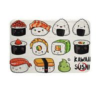 Tappetino Entrata Sushi Kawaii Japanese Style Food Theme Door Stampata Tappetino Di Benvenuto Assorbente Asciugapassi Per Interno La Casa Esterno 40X60Cm
