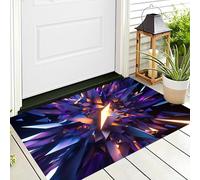 Tappetino Entrata Viola Flash Starburst Zerbino Geometria Astratta Zerbini Di Benvenuto Per Cucina Interno Terrazzo Posteriori Esterno Porte Anteriori La Casa,90X150Cm