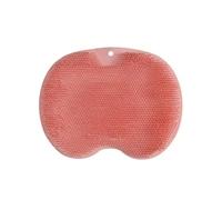Tappetino esfoliante in silicone per piedi da bagno, da parete e spazzola per il corpo, con forti ventose, tappetino esfoliante a mani libere per doccia, uomini e donne (cuscinetto rosa)