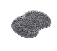 Tappetino esfoliante per piedi da doccia, da bagno, per la schiena e i piedi, con ventosa, per uomini e donne (grigio, 1 pezzo)