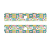 Tappetino essiccante in pietra diatomacea per lavello da cucina riutilizzabile e decorato, set di 2 tappetini intorno al lavello della cucina per bagno della cucina 76,2 x 13,7 cm -- Patch Work Pastel