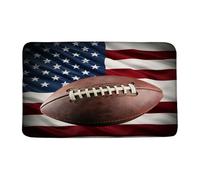 Tappetino Esterno American Flag Football Soccer Sports 4Th July Independence Day Games Rugby United States Federations Tappetino Entrata Lavabile Antibatterico Asciugapassi Ingresso 40X60Cm