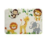 Tappetino Esterno Cute Cartoon Zoo Animal Girls Stampata Zerbino Lavabile Zerbini Per Ingresso Esterno Porte Anteriori 40X60Cm
