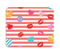 Tappetino estivo a righe rosse e bianche a forma di cuore, con stendibiancheria, lavabile, assorbente, in terra di diatomee, accessori da cucina, per piano di lavoro, 60 x 50 cm