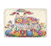 Tappetino extra large riutilizzabile per imparare a usare il vasino, altamente assorbente, tappetino anti-labbra, per bagnare il letto dei bambini, 132,1 x 86,4 cm, agnello pasquale