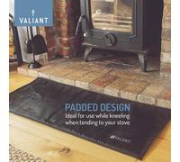 Valiant Tappetino Hearth ignifugo 98x43 cm Nero per stufe/barbecue/fuochi aperti