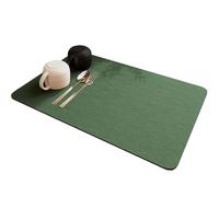 Tappetino for Asciugare I Piatti Da Bancone, Assorbente Ad Asciugatura, Diatomite In Nanofibra Lavabile Antiscivolo, for Protezione Dei Tappetini Della Macchina Caffè(Dark green,40x60cm)