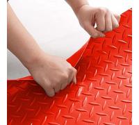 Tappetino for garage rosso, spessore 2,5 mm, resistente alle macchie e all'abrasione, for pavimenti da(1.6x5m/5.2x16.4ft)