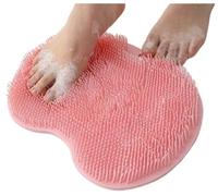 Tappetino for La Pulizia dei Piedi in Silicone for La Doccia, Tappetino for La Pulizia dei Piedi con Ventose Antiscivolo, Tappetino for La Pulizia della Schiena dei Piedi(Pink,1pcs)