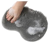 Tappetino For La Pulizia Dei Piedi In Silicone For La Doccia, Tappetino For La Pulizia Dei Piedi Con Ventose Antiscivolo, Tappetino For La Pulizia Dei Piedi E Della Schiena, Tappetino(Grey,1pcs)