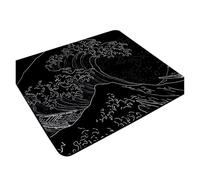 Tappetino for tastiera e mouse da gioco in gomma, 45x40 cm, con texture nera e bianca, for PC, accessori, tappetino for mouse da gioco(BLACK-7,320x285x2mm)