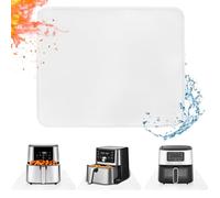 Tappetino Friggitrice ad Aria 30x45cm-1mm, Tappetino Ignifugo per la Protezione dei Piani di Lavoro della Cucina, Accessori per Friggitrice ad Aria Impermeabili, Antigrasso e Facili da Pulire, Bianco