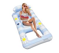Tappetino galleggiante ad acqua, resistente, grande piattaforma da nuoto, resistente, supporto per zattera sul lago e fiume, compatto supporto da viaggio per spiaggia, barca, vacanze, feste, amici