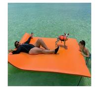 Tappetino galleggiante extra large per laghi e piscine, design ad alta visibilità per la sicurezza, supporta più utenti per attività ricreative all'aperto in acqua