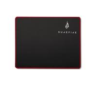 TAPPETINO GAMING SUREFIRE Silent Flight 320 - per Mouse in Fibra e Gomma - Nero, Rosso, Riposo del polso:No, Nero, Rosso