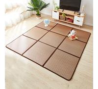 Tappetino giapponese Tatami in rattan, pieghevole, tappetino per dormire, futon, con borsa portaoggetti, per soggiorno e camera da letto