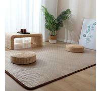Tappetino giapponese traspirante antiscivolo in rattan, estivo, pieghevole, per interni, design zen per il relax e il comfort