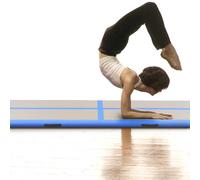 Tappetino Ginnastica Gonfiabile con Pompa 300x100x10 cm PVC Blu