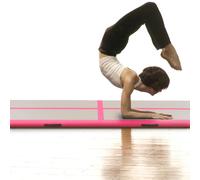 Tappetino Ginnastica Gonfiabile con Pompa 500x100x10cm PVC Rosa