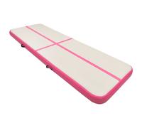 Tappetino Ginnastica Gonfiabile con Pompa 500x100x20cm PVC Rosa