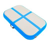 Tappetino Ginnastica Gonfiabile con Pompa 60x100x20 cm PVC Blu
