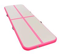 Tappetino Ginnastica Gonfiabile con Pompa 700x100x10cm PVC Rosa
