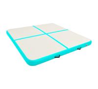 Tappetino Ginnastica Gonfiabile e Pompa 200x200x10 cm PVC Verde