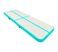 Tappetino Ginnastica Gonfiabile e Pompa 300x100x15 cm PVC Verde