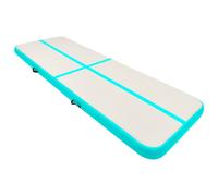 Tappetino Ginnastica Gonfiabile e Pompa 300x100x20cm PVC Verde