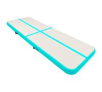 Tappetino Ginnastica Gonfiabile e Pompa 500x100x20 cm PVC Verde