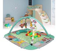 Tappetino gioco bambino con arco gioco,Tappetino da Gioco con Pianoforte per Bambini, Tappetino Neonato Giocattoli con Musica e Luci, Soffice Tappetino e Giochi per Bambini, Ragazzi e Ragazze