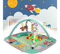 Tappetino gioco bambino con arco gioco,Tappetino da Gioco con Pianoforte per Bambini, Tappetino Neonato Giocattoli con Musica e Luci, Soffice Tappetino e Giochi per Bambini, Ragazzi e Ragazze