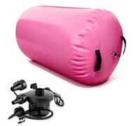 Tappetino gonfiabile per ginnastica Air Roller, cilindro gonfiabile per allenamento di salti mortali e inarcamenti, tappetino gonfiabile Air Spot per ginnastica yoga cheerleading ,Pink-80*100cm Automa