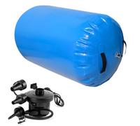 Tappetino gonfiabile per ginnastica Air Roller, cilindro gonfiabile per allenamento di salti mortali e inarcamenti, tappetino gonfiabile Air Spot per ginnastica yoga cheerleading ,Blue-90*120cm Automa