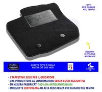 Tappetino guidatore per Duster 2x4 2013>2018 tappeto auto moquette battitacco