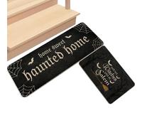 Tappetino imbottito per Halloween Kitchen per il massimo comfort | Spooky Pumpkin, Ghost & Bat Print | Tappetino anti-fatigue per cucinare, lavare e lavare