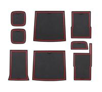 Tappetino impermeabile Tappetino Per Bracciolo Centrale Auto Tappetino Portabicchieri Per Suzuki Per Vitara 2016 2017 2018 2019-2024(rosso)