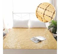 Tappetino in bambù cuscini antiscivolo per divani e sedie 45 cm cuscini quadrati estivi Mahjong isolamento materasso portatile naturale 80 x 180 cm/31 x 71 pollici
