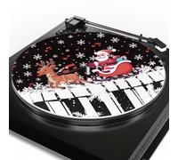 Tappetino in feltro per tastiera di pianoforte con Babbo Natale, riduce le vibrazioni per una migliore chiarezza del suono per la riproduzione di dischi in vinile, antistatico, lavorato con precisione