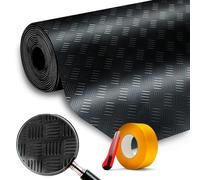 Tappetino in gomma antiscivolo con larghezza 50 cm e lunghezza 100 cm, perfetto per garage, bagagliai, scale o terrazze. Gomma nera flessibile, resistente e facile da pulire, uso interno o esterno.