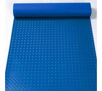 Tappetino in Gomma per Pavimento, Spesso 1,5 mm, Tappetino Impermeabile per Garage, Pad Antiscivolo per Riparazione Auto per Garage, furgoni, Palestra, Facile da Tagliare,Blu,1x20m