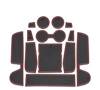 Tappetino In Gomma Per Scanalature Della Porta Per Mazda 3 BP Per Axela 2019~2022 Gate Storage Slot Coaster Antipolvere Tappeto Adesivo Per Auto Pad Inserto portabicchieri(rosso)