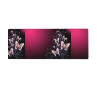 Tappetino in gomma per tastiera 30,5 x 80 cm YYHHAOFA Beautiful Butterflies Picture Soft and Thick to Protect the Desktop for Office Computer Study