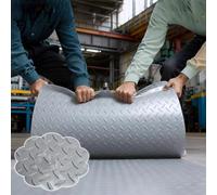 Tappetino in gomma resistente agli strappi, impermeabile, con texture a diamante, ideale per garage, magazzini, pavimenti industriali (5,1 m x 1 m)