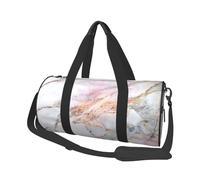 Tappetino in marmo bianco oro Marmo rosa, Borsone da viaggio di grande capacità Borsa rotonda Borsa da viaggio sportiva Borsa da viaggio Borsa da fitness