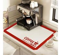 Tappetino in morbido silicone dal design elegante, perfetto come scolapiatti sotto la tua macchina da caffè preferita (grigio, 42 x 29,5 cm)