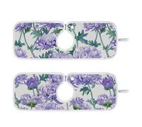 Tappetino in pietra asciutta per lavello da cucina riutilizzabile e decorato tappetini per lavello da appendere per cucina Previene l'accumulo di umidità 76,2 cm - Fiore fiorito crisantemo avventura