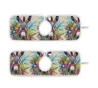 Tappetino in pietra da cucina per lavello da cucina previene l'umidità appendibile confezione da 2 tappetini per bancone lavello paraspruzzi e protezioni 76,2 cm asino colorato asino asetico