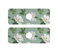 Tappetino in pietra diatomacea per lavello da cucina, asciugatura rapida, 2 pezzi, tappetino da cucina per bancone del bagno, 37,3 x 13,7 cm, verde salvia chic Gardenia